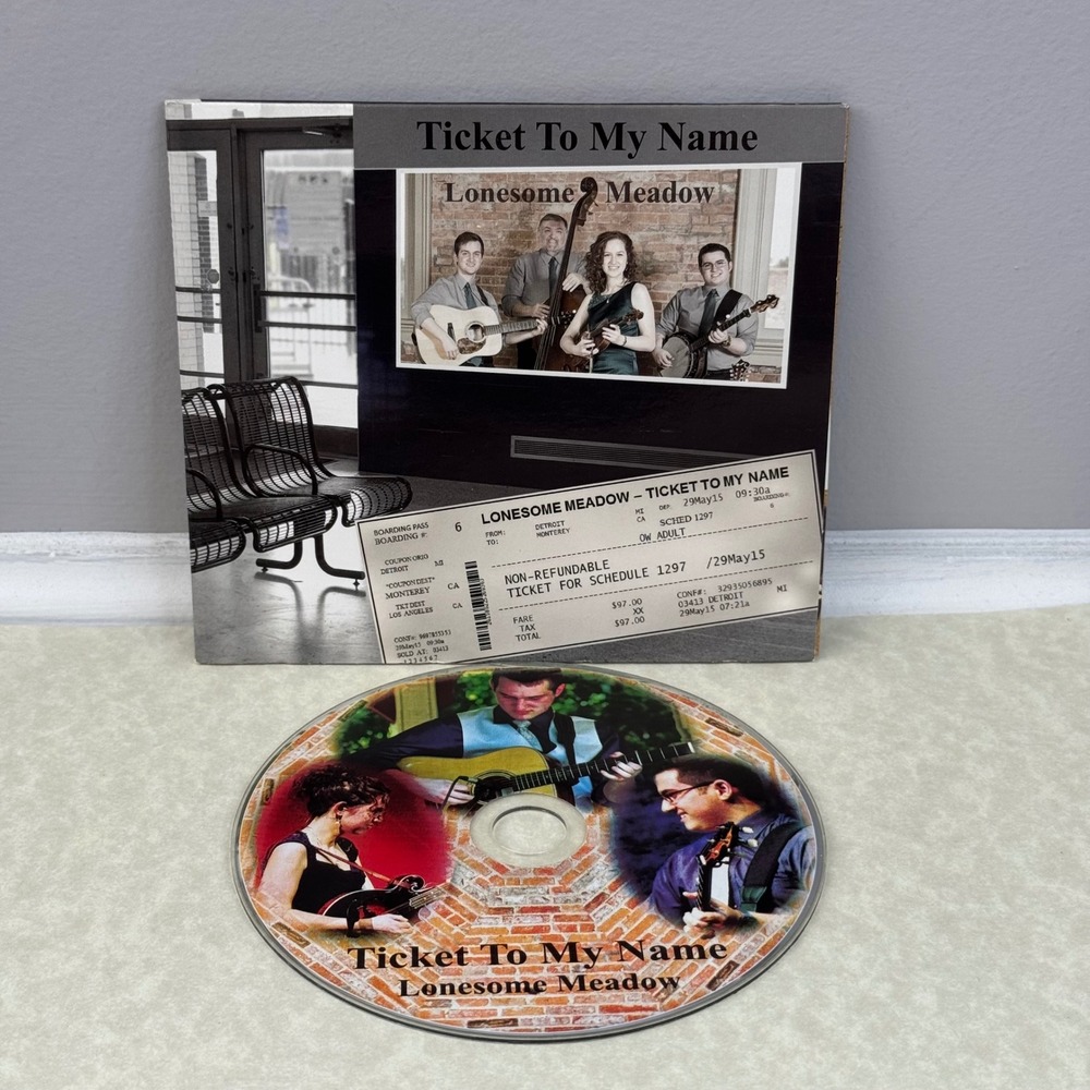 Lonesome Meadow: Ticket To My Name (CD Album Bluegrass) Signed Band Photo‎